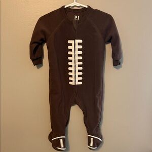 Place Brown Football One Piece Footie